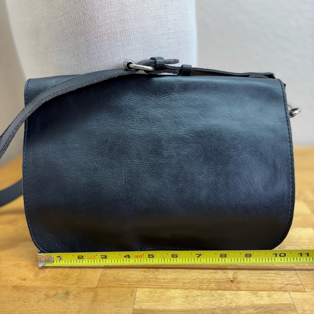 Patricia Nash Black Leather Cassini Crossbody Flap Bag - Picture 10 of 13